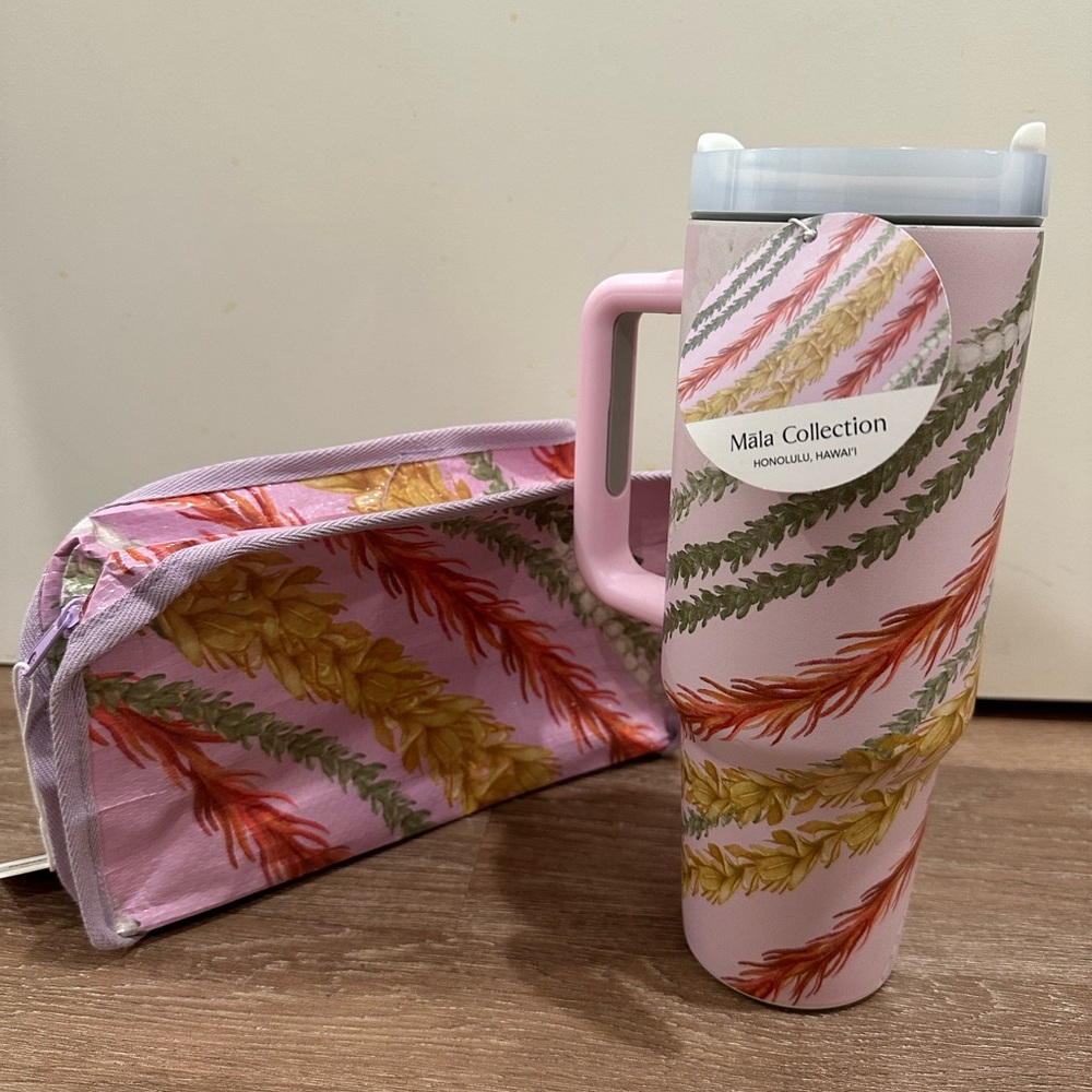 40oz Travel Tumbler and pouch set